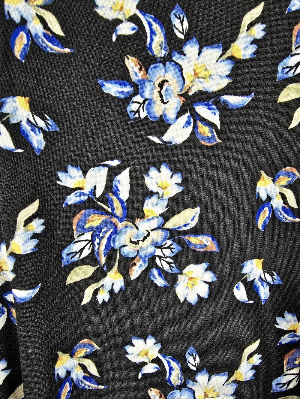 WHBM | Black + Multicolor Floral Tiered Ruffle Lace Front Tank Top Size Small - Picture 8 of 12
